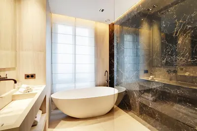 Salle de bains dans l'établissement TheLander - Serviced Apartment in Le Marais