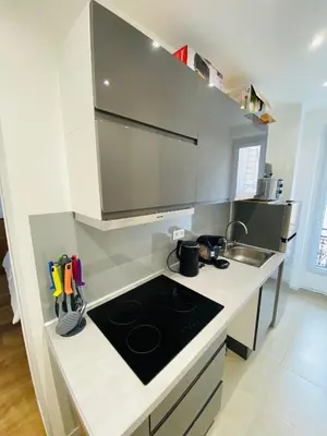 Cuisine ou kitchenette dans l'établissement Appartement,Paris Nord,Eurostar,Thalys,Sacré-Cœur