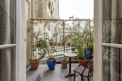 Balcon ou terrasse dans l'établissement Géranimus Enghien
