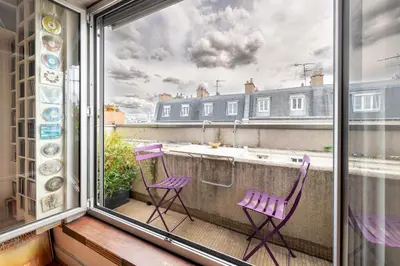 Plan de l'établissement Trendy 1BD Retreat with Patio Goutte d'Or