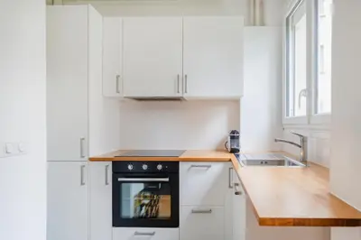 Cuisine ou kitchenette dans l'établissement Paris Vignes Cosy residence