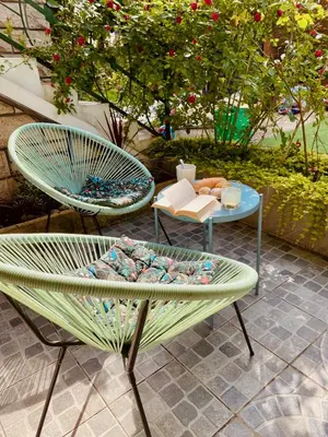Jardin de l'établissement Studio avec terrasse charmante à -10mn du métro 4