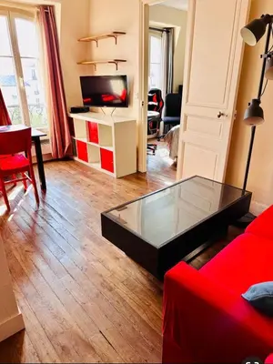 Coin salon dans l'établissement Quiet appartment
