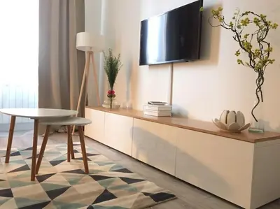 Télévision ou salle de divertissement dans l'établissement PARIS - La Défense Magnifique Appartement