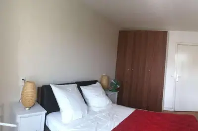 Un ou plusieurs lits dans un hébergement de l'établissement Paris center Apartment luxury