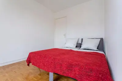 Un ou plusieurs lits dans un hébergement de l'établissement Paris center Apartment luxury