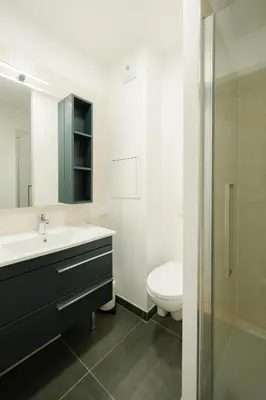 Salle de bains dans l'établissement Confort Absolu à Paris ,superbe appartement rénové 7 Chambres avec salles de Bain privatives