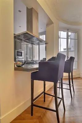Cuisine ou kitchenette dans l'établissement Luxury 3 Bedrooms Apartment near Champs Elysees