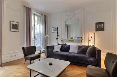 Coin salon dans l'établissement Luxury 3 Bedrooms Apartment near Champs Elysees