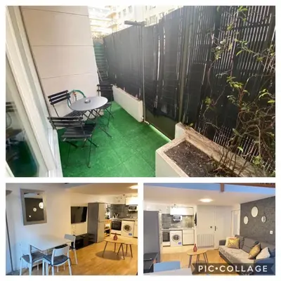 Cuisine ou kitchenette dans l'établissement Magnifique duplex 45 m2 aux portes de Paris Metro Barbara à 30mn Expo Porte de Versailles