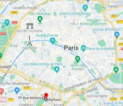 Plan de l'établissement Magnifique duplex 45 m2 aux portes de Paris Metro Barbara à 30mn Expo Porte de Versailles