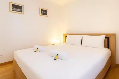 Un ou plusieurs lits dans un hébergement de l'établissement GuestReady - Bel appartement cosy dans le 3e arr.