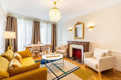 Coin salon dans l'établissement GuestReady - Bel apt proche du Louvre