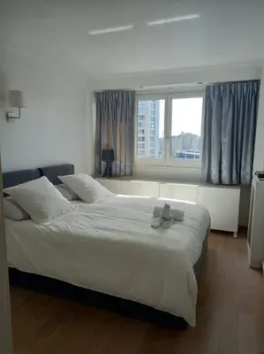 Un ou plusieurs lits dans un hébergement de l'établissement Superbe appartement à Paris
