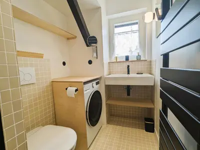Salle de bains dans l'établissement Appart sur les toits de Paris - Marais Volta
