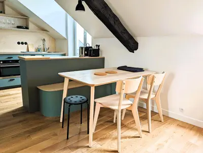 Cuisine ou kitchenette dans l'établissement Appart sur les toits de Paris - Marais Volta