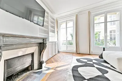 Un ou plusieurs lits dans un hébergement de l'établissement Appartement parisien spacieux #Marais #Rivoli