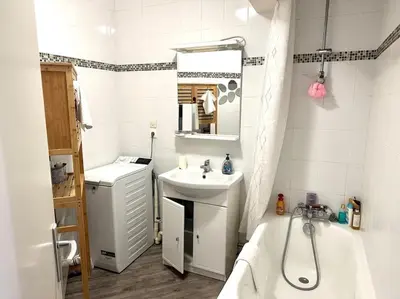 Salle de bains dans l'établissement Appartement 58m2 lumineux en face du Parc des expositions