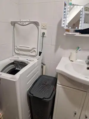 Salle de bains dans l'établissement Appartement 58m2 lumineux en face du Parc des expositions