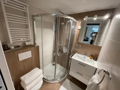 Salle de bains dans l'établissement Eiffel Tour Cosy Jade
