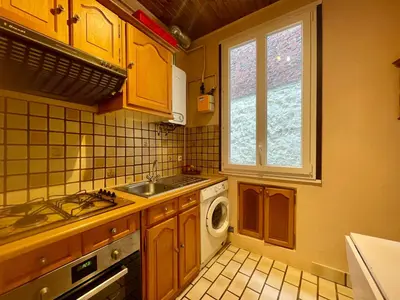 Cuisine ou kitchenette dans l'établissement Appartement Convention 5 Paris