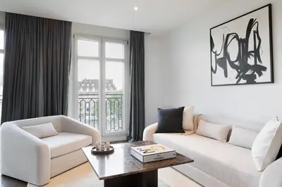 Coin salon dans l'établissement Pick A Flat's Apartments in Saint Louis - Quai des Orfèvres