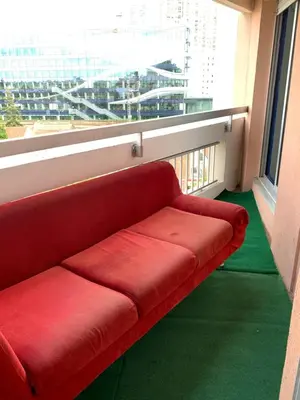 Coin salon dans l'établissement Paris La Défense - Santorin Apartment with jacuzzi