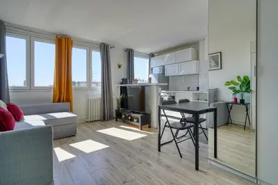 Cuisine ou kitchenette dans l'établissement Studio 4 people Accord Arena Bercy