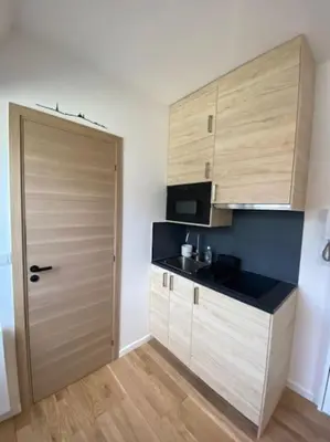 Cuisine ou kitchenette dans l'établissement Studio Trocadéro sur les toits