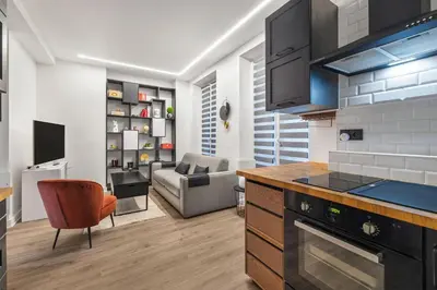 Cuisine ou kitchenette dans l'établissement Par Amour