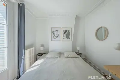 Un ou plusieurs lits dans un hébergement de l'établissement Flexliving - whole apartment - Lindet