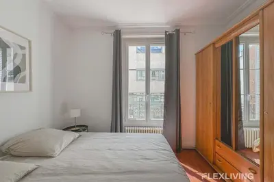 Un ou plusieurs lits dans un hébergement de l'établissement Flexliving - whole apartment - Lindet