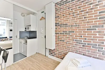 Cuisine ou kitchenette dans l'établissement Studio central #Marais #Bataclan