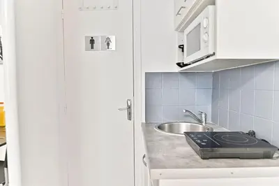 Cuisine ou kitchenette dans l'établissement Studio central #Marais #Bataclan