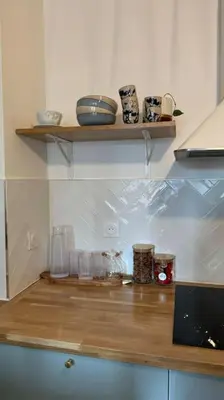 Cuisine ou kitchenette dans l'établissement Le Repaire Elégant