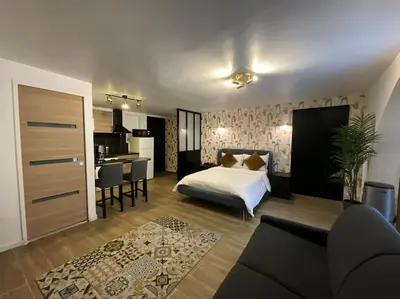 Un ou plusieurs lits dans un hébergement de l'établissement KS Paris studio appart near station Gare du Nord and gare de l Est