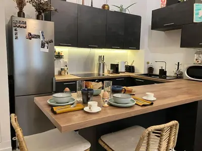 Cuisine ou kitchenette dans l'établissement Un petit cocon en plein cœur du 11eme