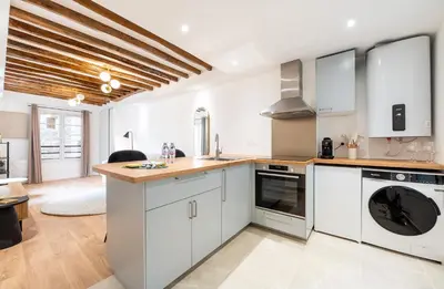 Cuisine ou kitchenette dans l'établissement Montparnasse - Studio Fully equipped