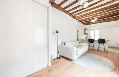 Coin salon dans l'établissement Montparnasse - Studio Fully equipped