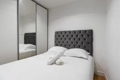 Un ou plusieurs lits dans un hébergement de l'établissement Appartement Térreo - Welkeys