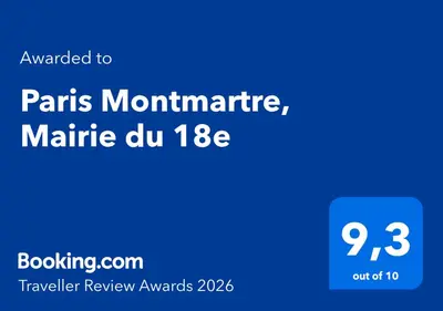Certificat, récompense, panneau ou autre document affiché dans l'établissement Paris Montmartre, Mairie du 18e