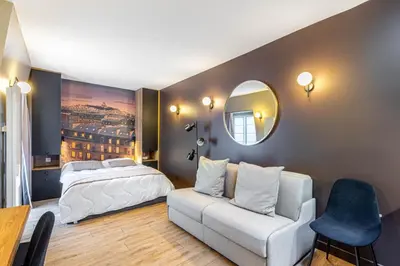 Un ou plusieurs lits dans un hébergement de l'établissement GuestReady - Nice urban hideout near Montmartre