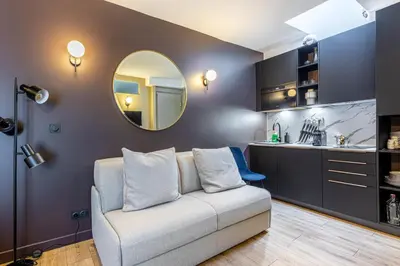 Cuisine ou kitchenette dans l'établissement GuestReady - Nice urban hideout near Montmartre