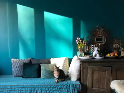 Coin salon dans l'établissement Maison avec jardin