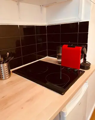 Cuisine ou kitchenette dans l'établissement Studio Anvers