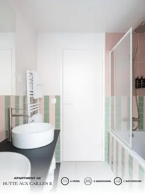 Salle de bains dans l'établissement Beauquartier - Butte aux Cailles II