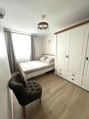 Un ou plusieurs lits dans un hébergement de l'établissement Paris - Appartement confortable proche Canal Ourcq