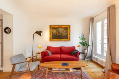 Coin salon dans l'établissement GuestReady - central apartment at Les Invalides