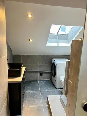 Salle de bains dans l'établissement Appartement