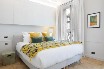 Un ou plusieurs lits dans un hébergement de l'établissement Pick A Flat's Apartment in Saint-Germain, Bon Marché - Rue de Babylone